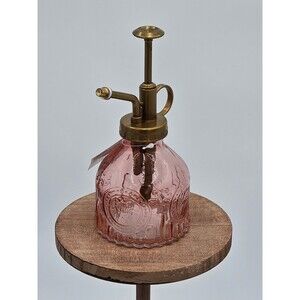 Glass Plant Mister Spray Bottle Indoor Spritzer Succulent Vintage Look Pink New